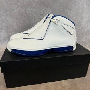 Air Jordan 18 Retro – White / Metallic Silver / Sport Royal (Promo)